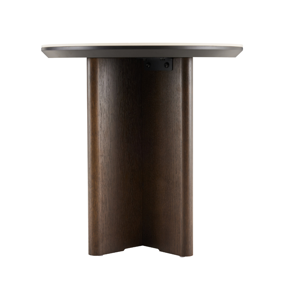 Rio Keramik Sidebord - Ø50 cm - Smoked Eik