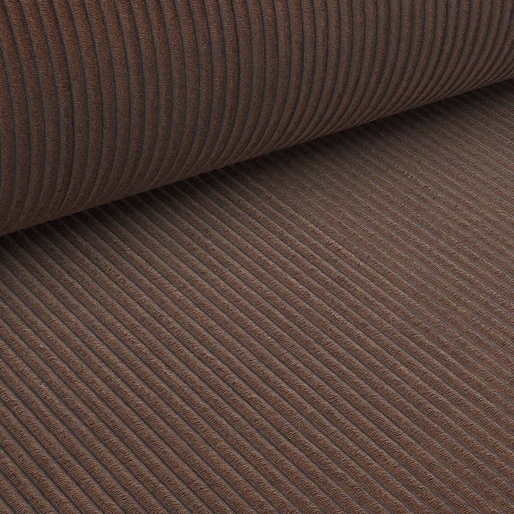Balu Sofa - Brun fløyel inkl. puff - 240 cm