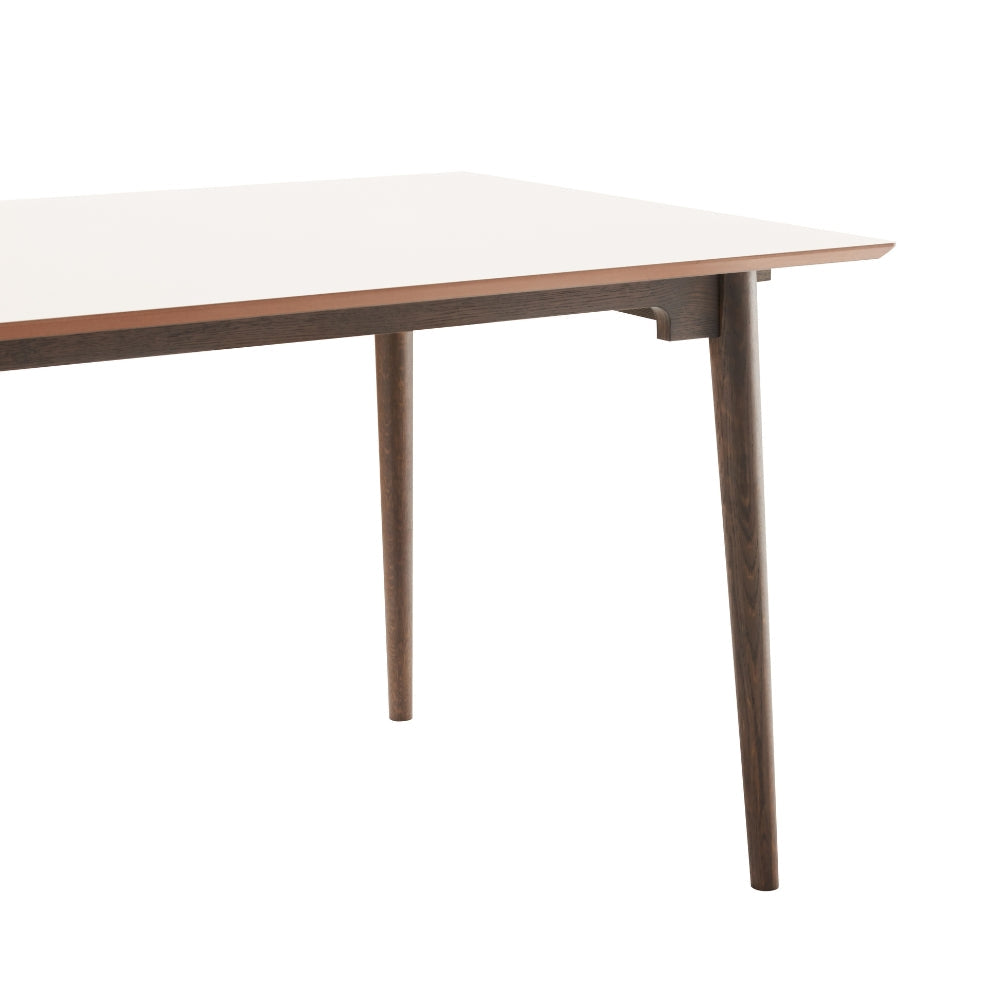 Holms Spisebord - 180 cm, Inkl. Ileggsplater i Smoked Eik og Taupe