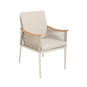 Norvik Hagestol - lyst tau, alu og teak