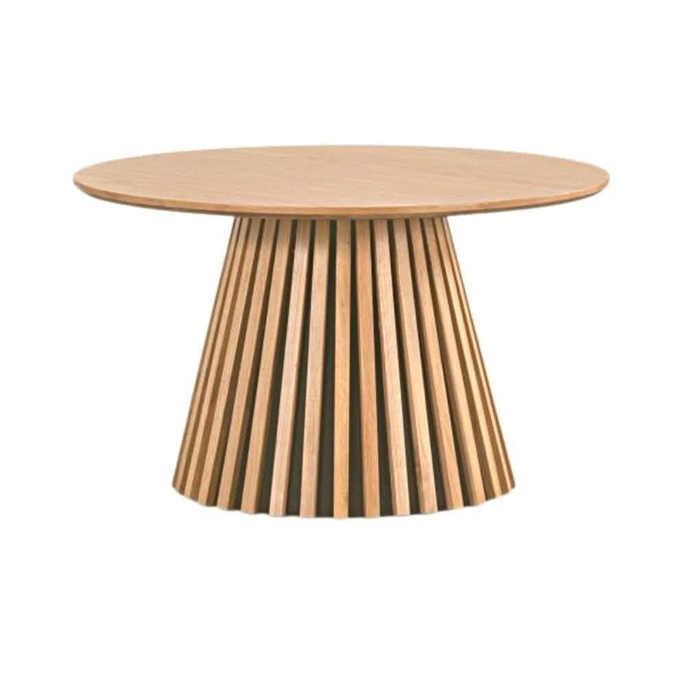 Måne Lamel Sofabord - Ø78 cm - Natur Eik