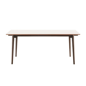 Holms spisebord i 180 cm, inkl. plater i smoked eik og taupe