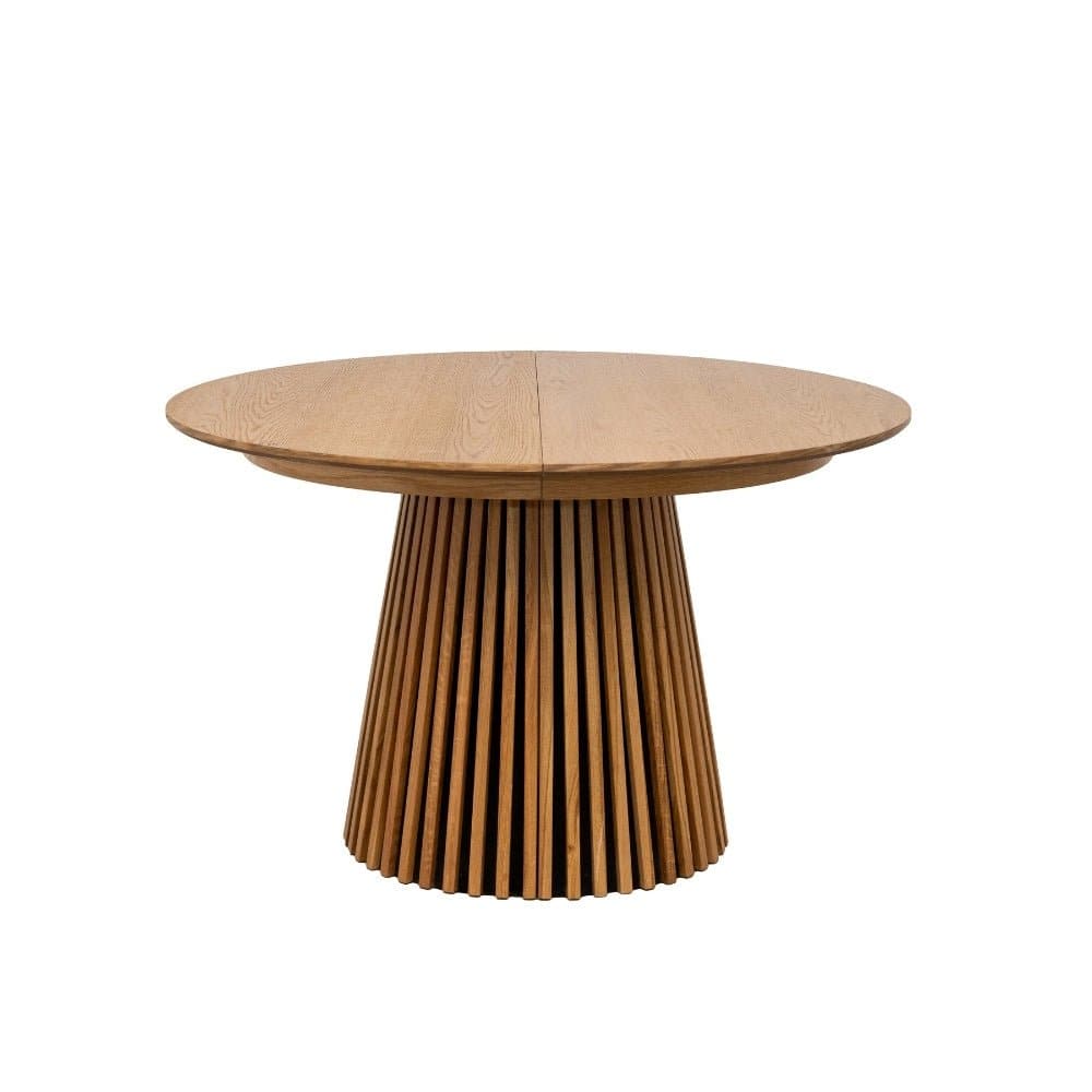Måne Lamel Spisebord m. tilleggsplater - Natur Eik Ø140-185-230 cm