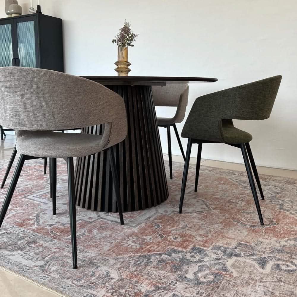 Måne Lamell Spisebord - Smoked Eik Ø120