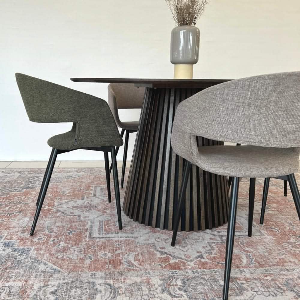 Måne Lamell Spisebord - Smoked Eik Ø120