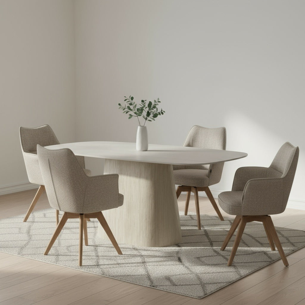 Molde Spisebord - 180 x 90 cm - Naturstein