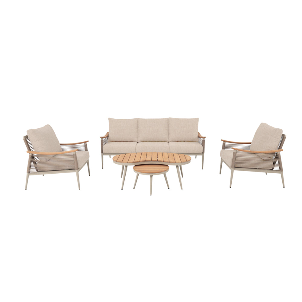 Norvik 5-pers. Loungesett - Beige Reb