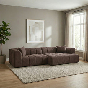 Bora Sofa i Brun - Høyrevendt - 300 cm
