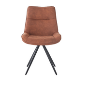 Elin Spisestol m. Svingfunksjon - Cognac Microfiber