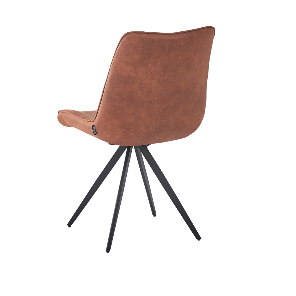 Elin Spisestol m. Svingfunksjon - Cognac Microfiber