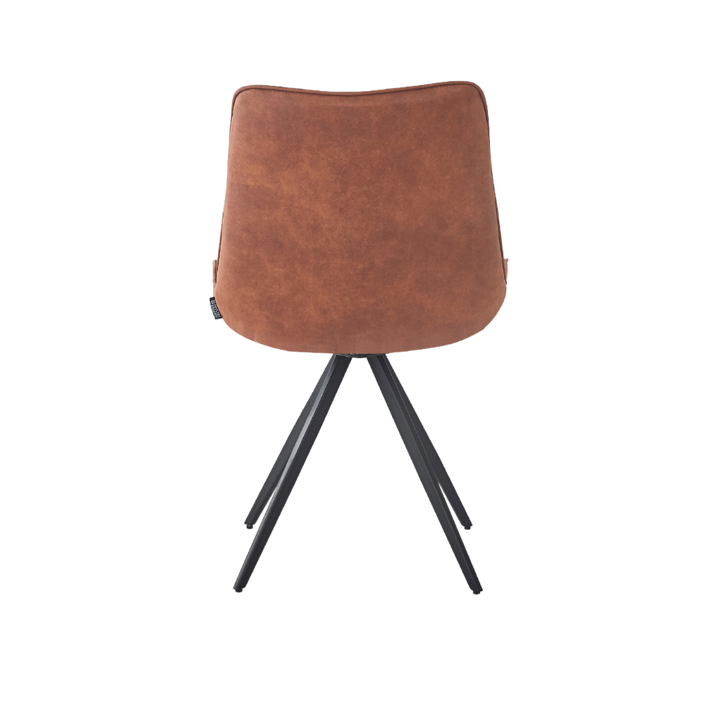 Elin Spisestol m. Svingfunksjon - Cognac Microfiber