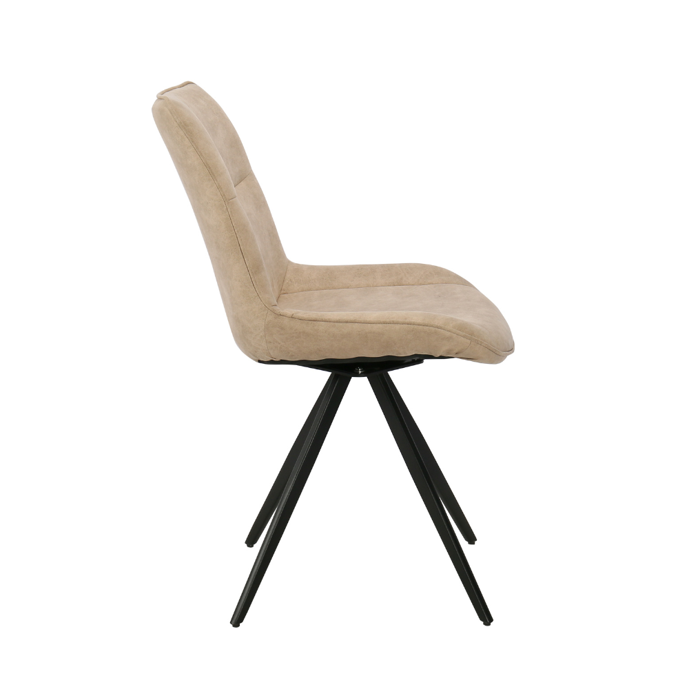 Elin Spisestol m. Svingfunksjon - Beige Microfiber