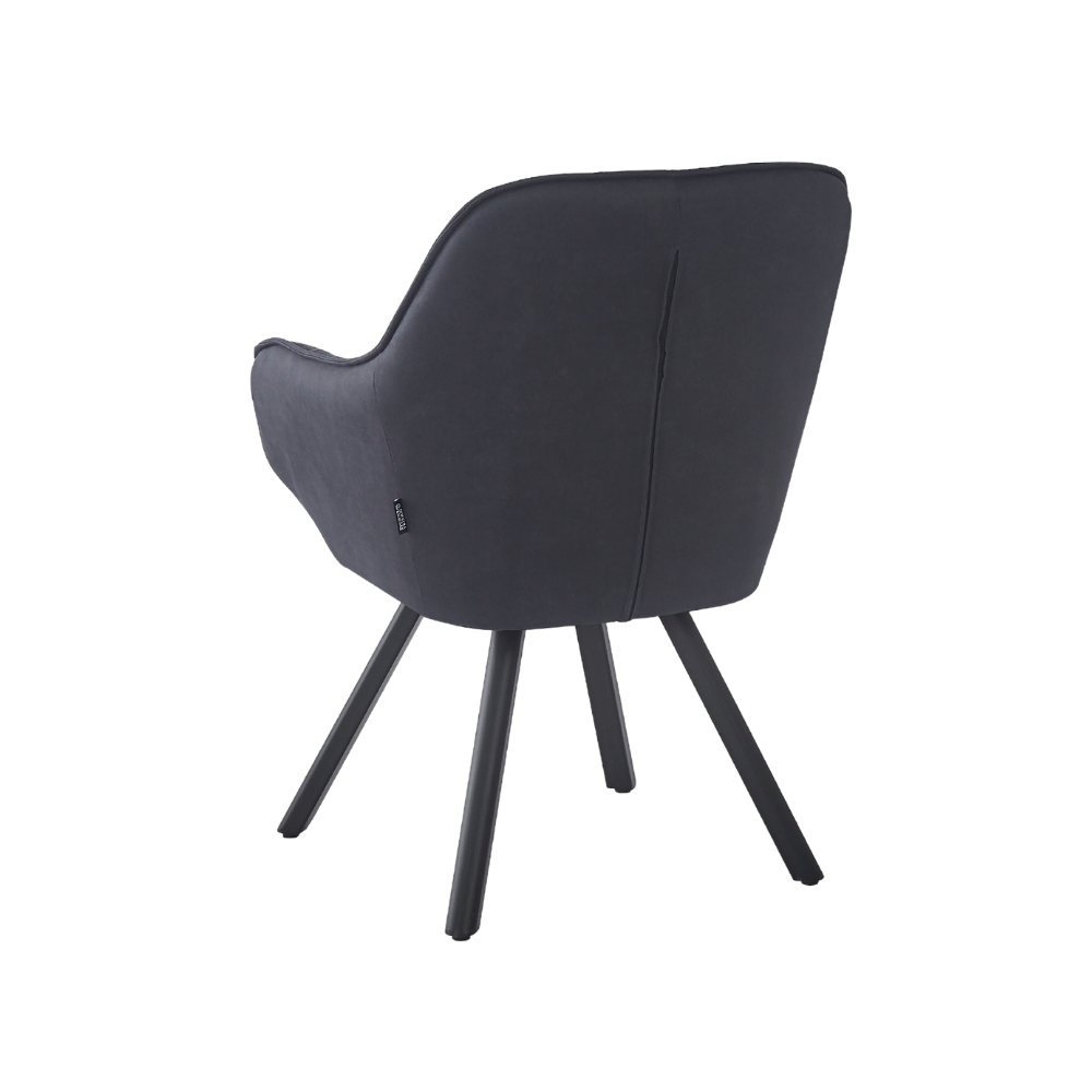 Kari Spisestol m. Svingfunksjon - Sort Microfiber