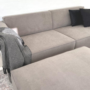 Balu Sofa - Grå fløjl - Hofstra & Wagner