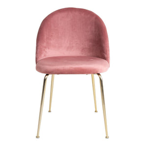 Geneve Spisebordsstol - Rosa velour - Hofstra & Wagner