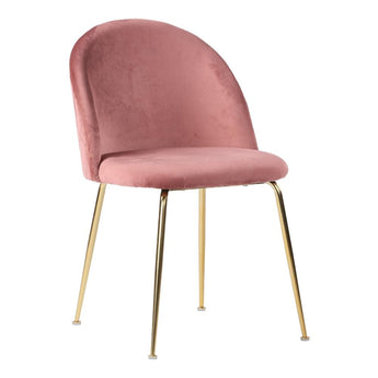 Geneve Spisebordsstol - Rosa velour - Hofstra & Wagner