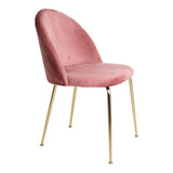Geneve Spisebordsstol - Rosa velour - Hofstra & Wagner