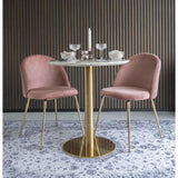 Geneve Spisebordsstol - Rosa velour - Hofstra & Wagner