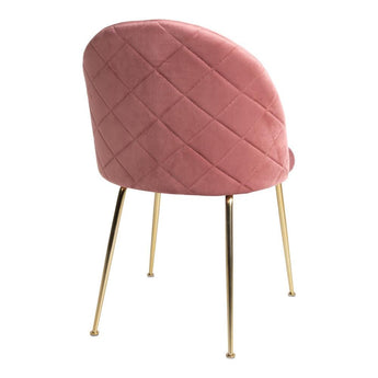 Geneve Spisebordsstol - Rosa velour - Hofstra & Wagner