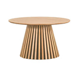 Måne Lamel Sofabord - Natur Eg Ø78 cm - Hofstra & Wagner