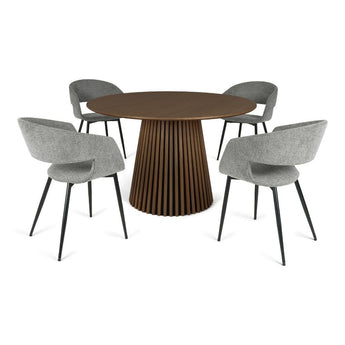 Måne Lamel Spisebord - Smoked Eg Ø120 cm - Hofstra & Wagner