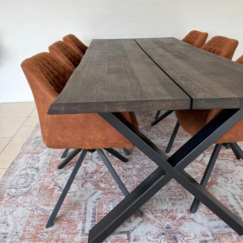 Pau Spisebordsstol med drejefunktion - Cognac microfibre - Hofstra & Wagner